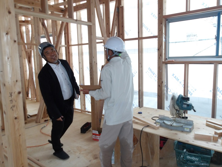 大工工事 中間検査 篠栗町 建築家と建てる家 注文住宅 福建住宅株式会社
