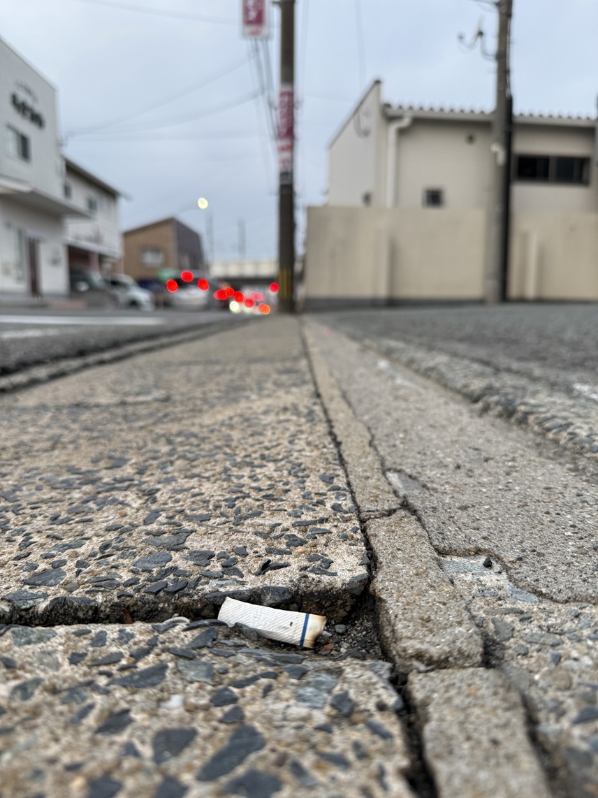 2月16日 タバコのポイ捨て29本 だんだん減って来た(^^)