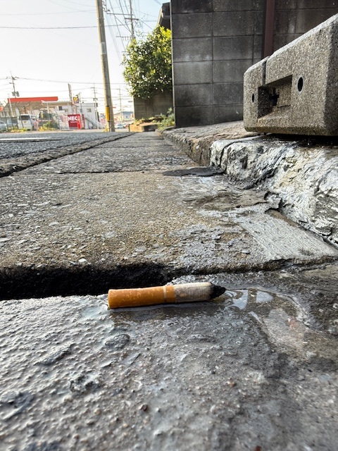 4月27日 タバコのポイ捨て14本