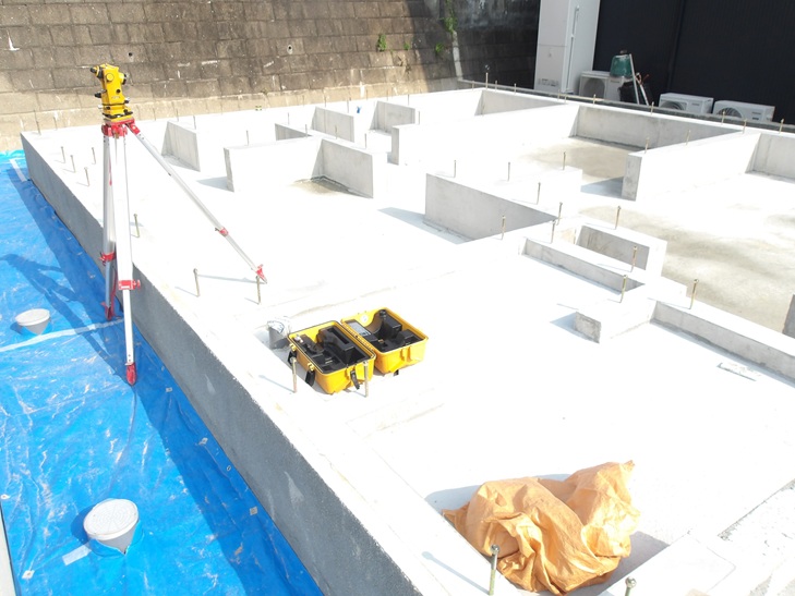 上棟準備 敷地整備 賃貸だけど外断熱、那珂川市王塚台 福建住宅株式会社